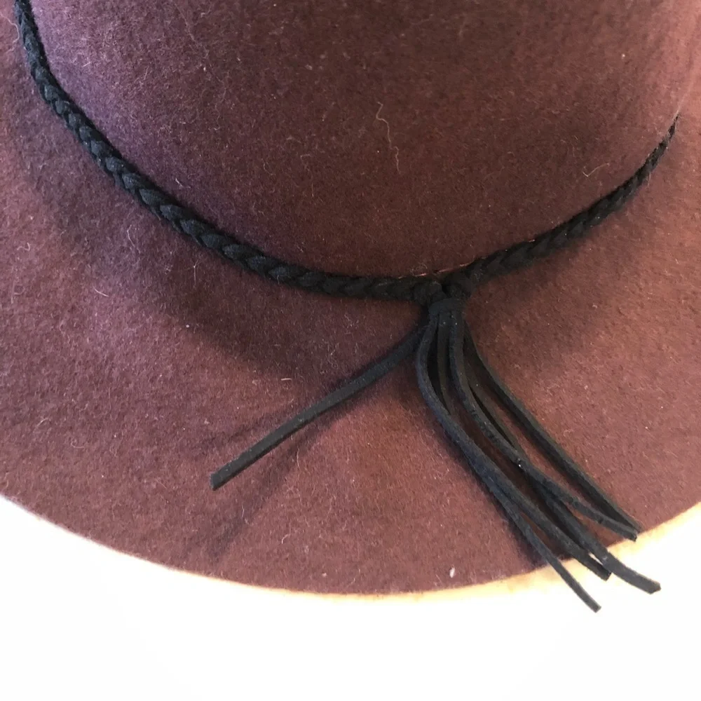 American Eagle Burgundy Wool Felt Hat